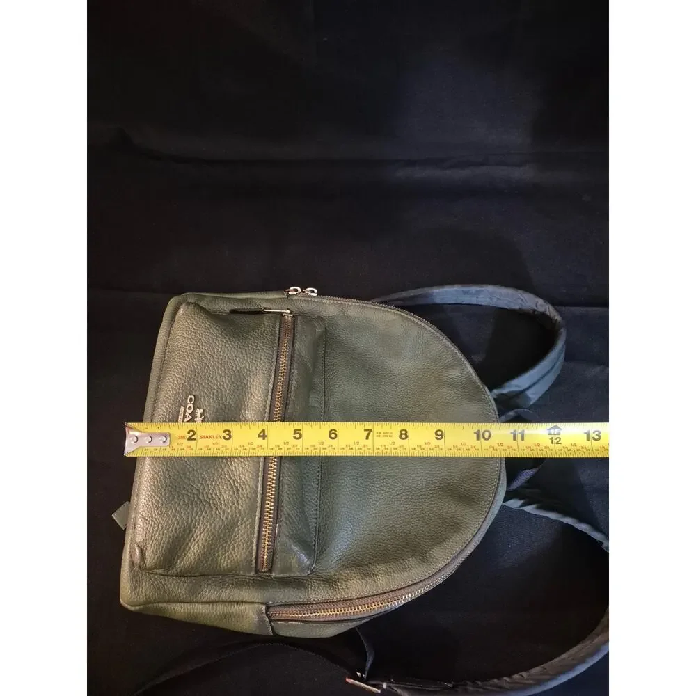COACH Bag 30550 Backpack Pebbled Leather Medium Women's - Rare Green Authentic